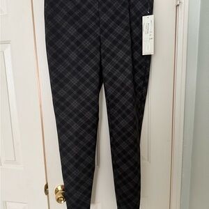 Zac & Rachel Women's Dark Plaid Straight Leg Pants
